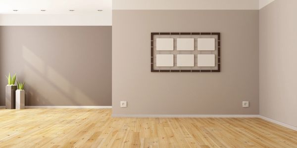 Modern minimalist interior light wood floor